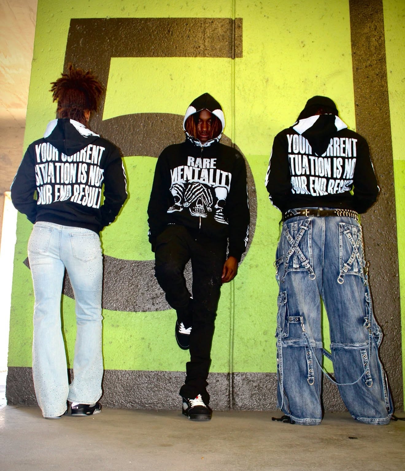 Blackout Skulls Full-Zip Hoodie