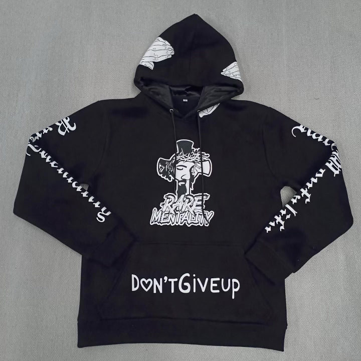 Black Signature Satin Hoodie