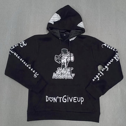 Black Signature Satin Hoodie