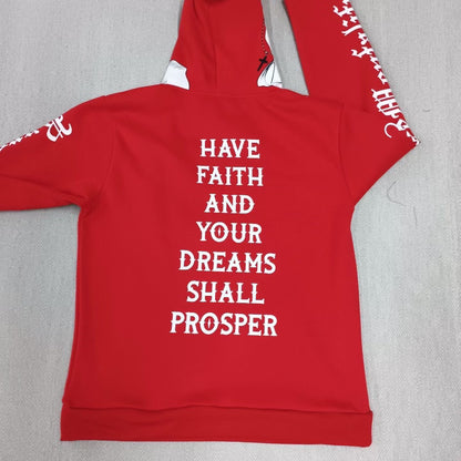 Red Signature Satin Hoodie