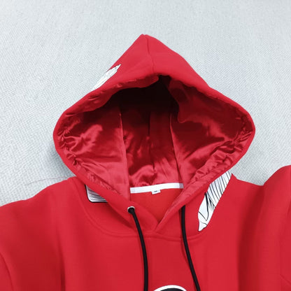 Red Signature Satin Hoodie