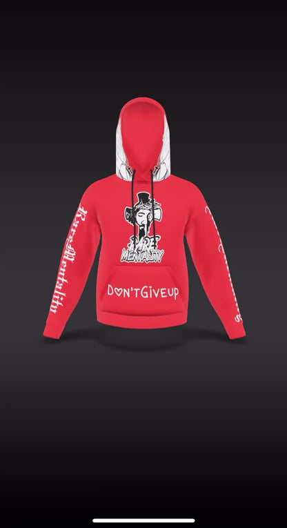 Red Signature Satin Hoodie