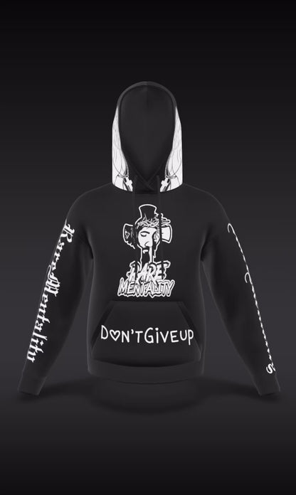 Black Signature Satin Hoodie